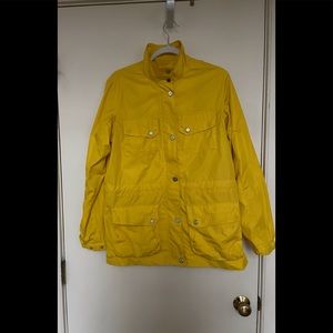 Lauren bright yellow waterproof jacket.